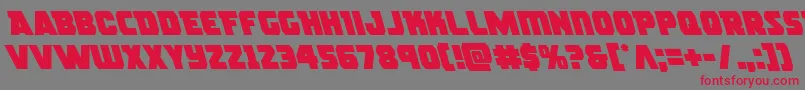 rogueheroleft Font – Red Fonts on Gray Background