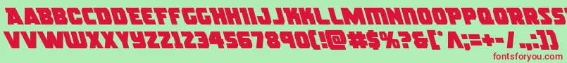rogueheroleft Font – Red Fonts on Green Background