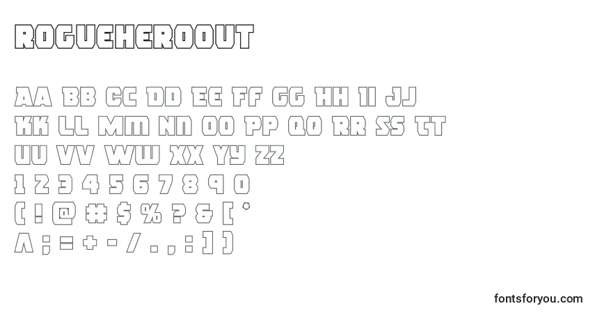 Schriftart Rogueheroout (139024) – Alphabet, Zahlen, spezielle Symbole