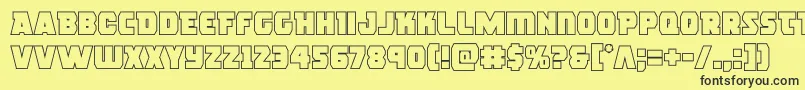 rogueheroout Font – Black Fonts on Yellow Background