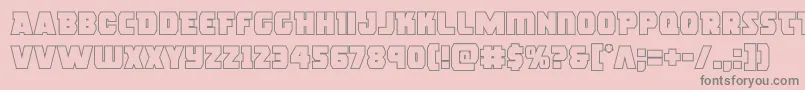 rogueheroout Font – Gray Fonts on Pink Background