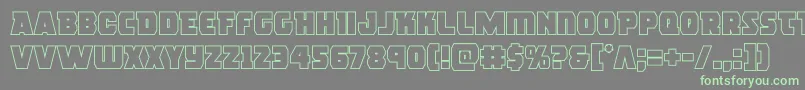 rogueheroout Font – Green Fonts on Gray Background