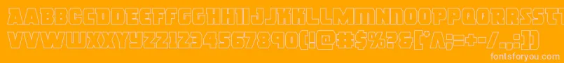 rogueheroout Font – Pink Fonts on Orange Background