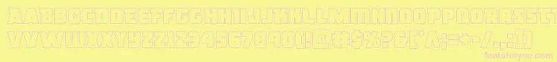 rogueheroout Font – Pink Fonts on Yellow Background