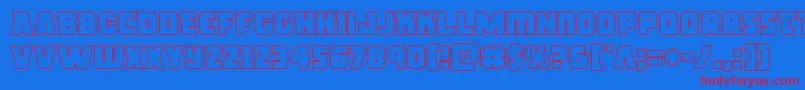 rogueheroout Font – Red Fonts on Blue Background