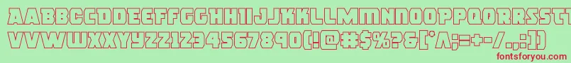 rogueheroout Font – Red Fonts on Green Background