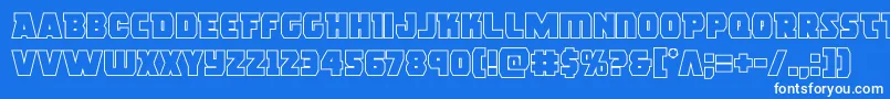 rogueheroout Font – White Fonts on Blue Background