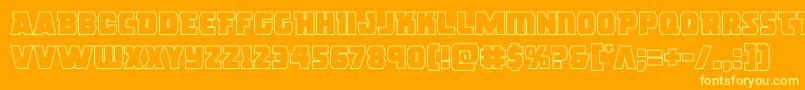 rogueheroout Font – Yellow Fonts on Orange Background