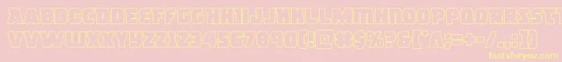 rogueheroout Font – Yellow Fonts on Pink Background