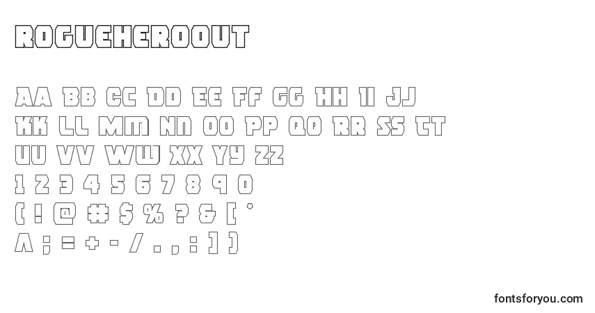 Шрифт Rogueheroout (139025) – алфавит, цифры, специальные символы
