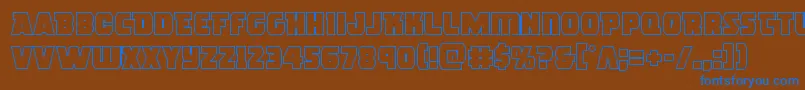 rogueheroout Font – Blue Fonts on Brown Background