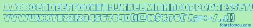 rogueheroout Font – Blue Fonts on Green Background