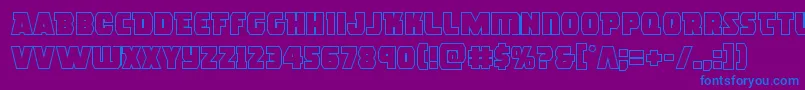 rogueheroout Font – Blue Fonts on Purple Background