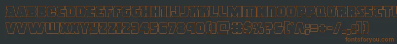 rogueheroout Font – Brown Fonts on Black Background