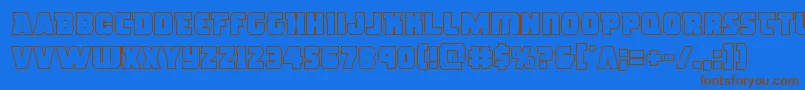 rogueheroout Font – Brown Fonts on Blue Background