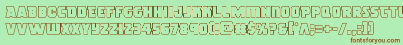 rogueheroout Font – Brown Fonts on Green Background