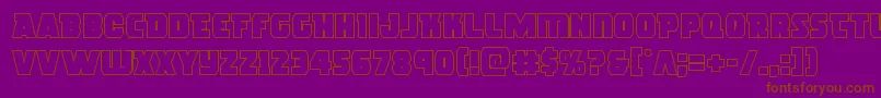 rogueheroout Font – Brown Fonts on Purple Background