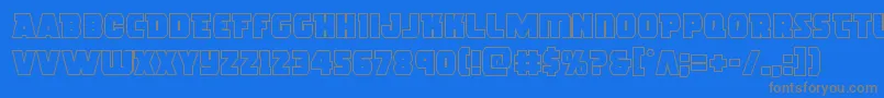 Lisätietoja rogueheroout-fontista rogueheroout-fontti – harmaat kirjasimet sinisellä taustalla