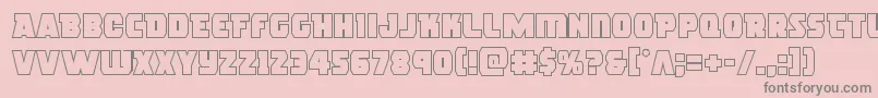 rogueheroout Font – Gray Fonts on Pink Background