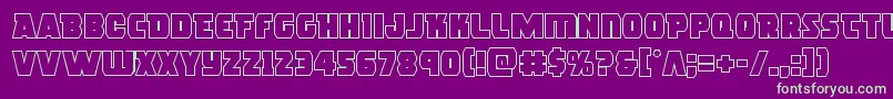 rogueheroout Font – Green Fonts on Purple Background