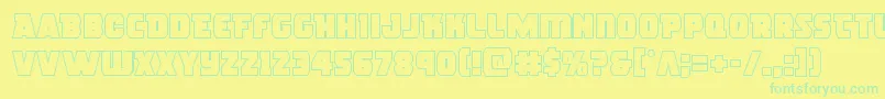 Czcionka rogueheroout – zielone czcionki na żółtym tle