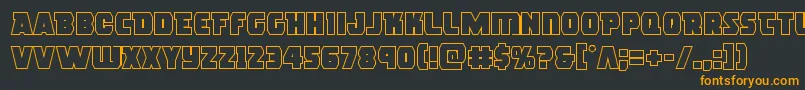 rogueheroout Font – Orange Fonts on Black Background