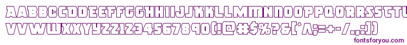 rogueheroout Font – Purple Fonts on White Background