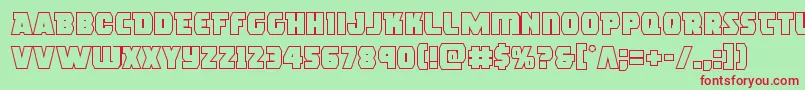 rogueheroout Font – Red Fonts on Green Background