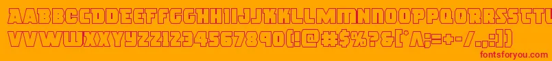 rogueheroout Font – Red Fonts on Orange Background