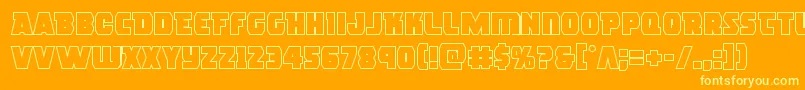 rogueheroout Font – Yellow Fonts on Orange Background