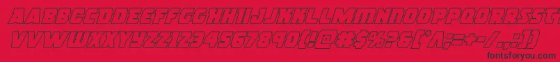 rogueherooutital Font – Black Fonts on Red Background