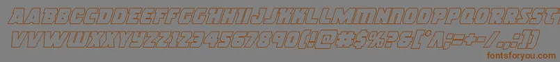 rogueherooutital Font – Brown Fonts on Gray Background