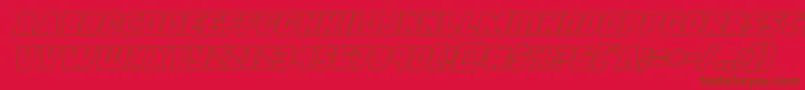 rogueherooutital Font – Brown Fonts on Red Background
