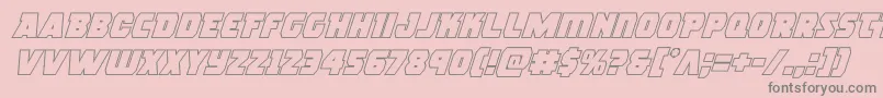 Шрифт rogueherooutital – серые шрифты на розовом фоне