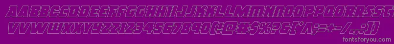 rogueherooutital Font – Gray Fonts on Purple Background