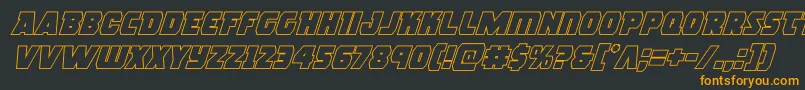 rogueherooutital Font – Orange Fonts on Black Background