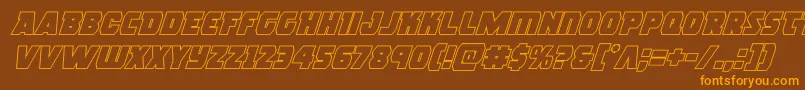 rogueherooutital Font – Orange Fonts on Brown Background