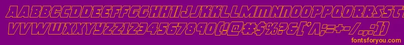 rogueherooutital Font – Orange Fonts on Purple Background