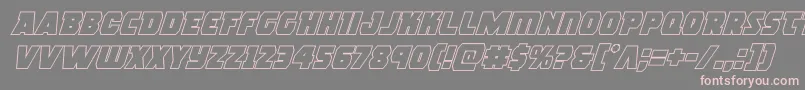 rogueherooutital Font – Pink Fonts on Gray Background