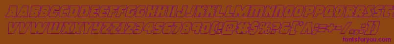 rogueherooutital Font – Purple Fonts on Brown Background