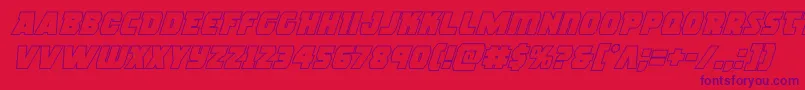 rogueherooutital Font – Purple Fonts on Red Background