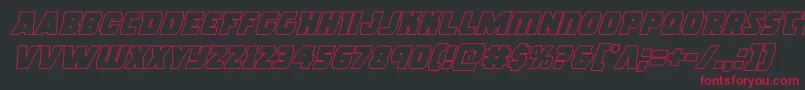 rogueherooutital Font – Red Fonts on Black Background