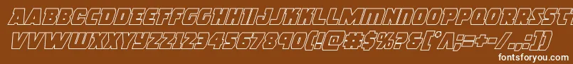 rogueherooutital Font – White Fonts on Brown Background