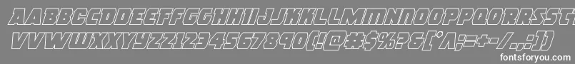 rogueherooutital Font – White Fonts on Gray Background