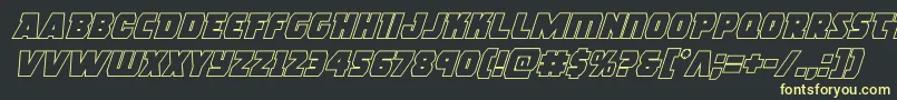 rogueherooutital Font – Yellow Fonts on Black Background