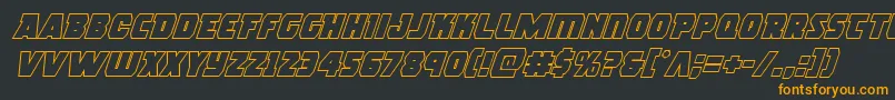 rogueherooutital Font – Orange Fonts on Black Background