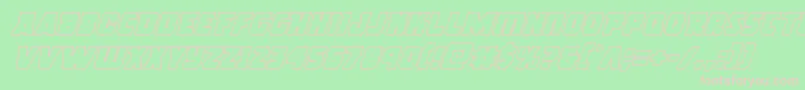 rogueherooutital Font – Pink Fonts on Green Background