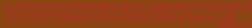 rogueherooutital Font – Red Fonts on Brown Background