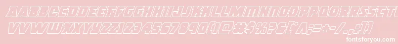 rogueherooutital Font – White Fonts on Pink Background