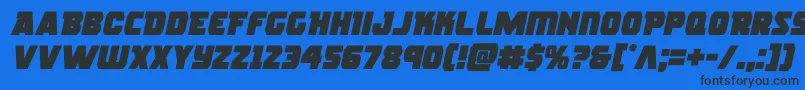 rogueherosemital Font – Black Fonts on Blue Background